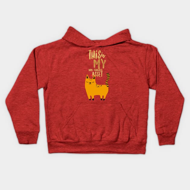 This is my non-Fungible Asset (yellow smug cat) Kids Hoodie by PersianFMts
